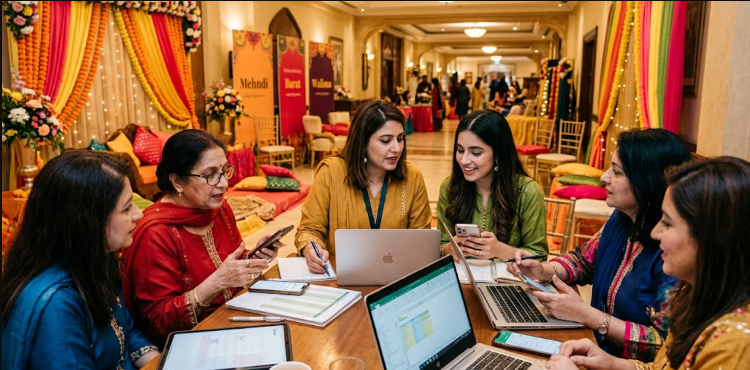 Mehndi Barat Walima — Managing Three Events at Once